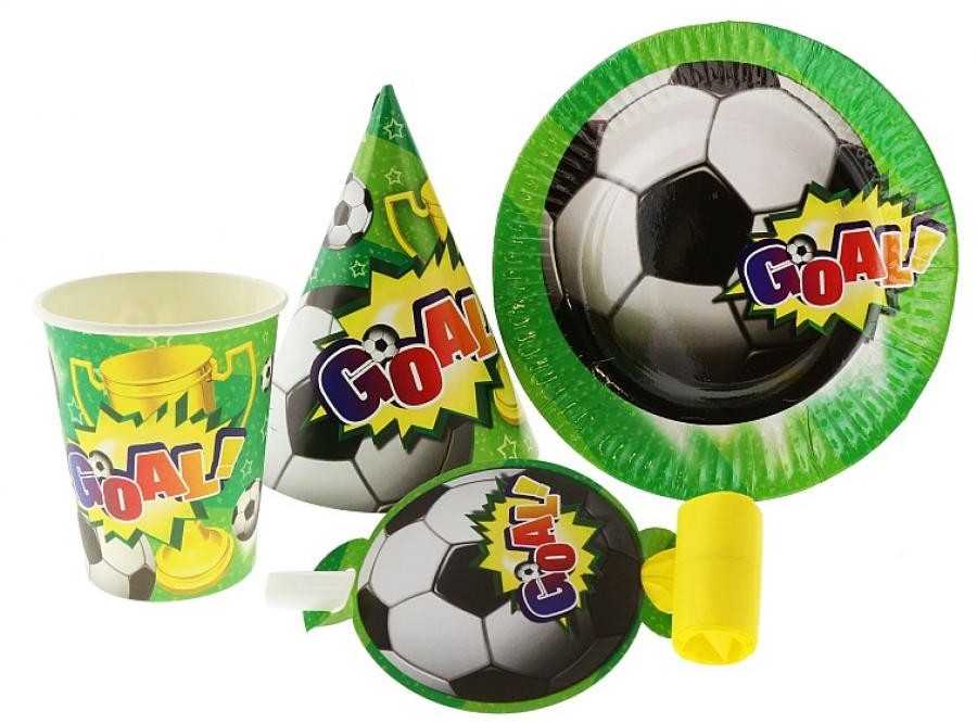 Futbolo vartų popieriniai puodeliai, 6 vnt., 270 ml