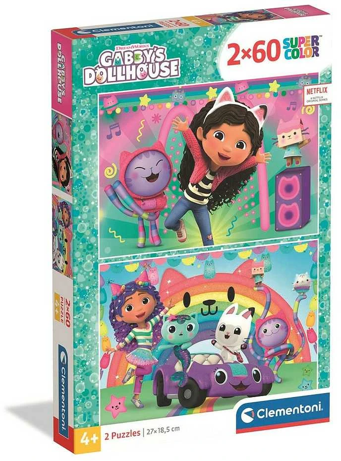 Clementoni Dėlionė 2x60 vnt. - Gabbys Dollhouse
