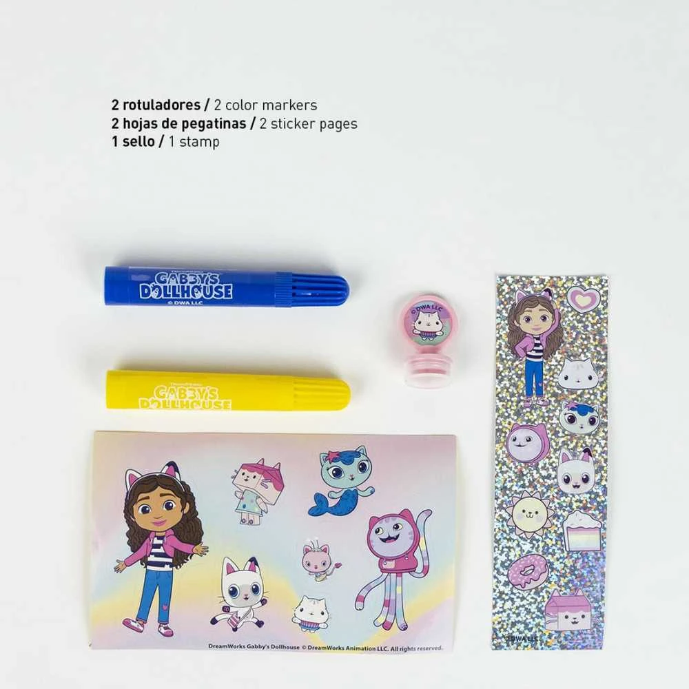 CERDÁ Gabbys Dollhouse colouring stationery set
