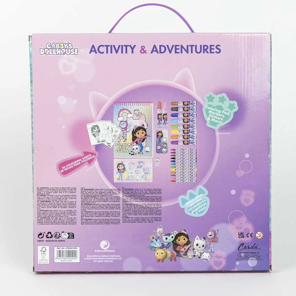 CERDÁ Gabbys Dollhouse colouring stationery set