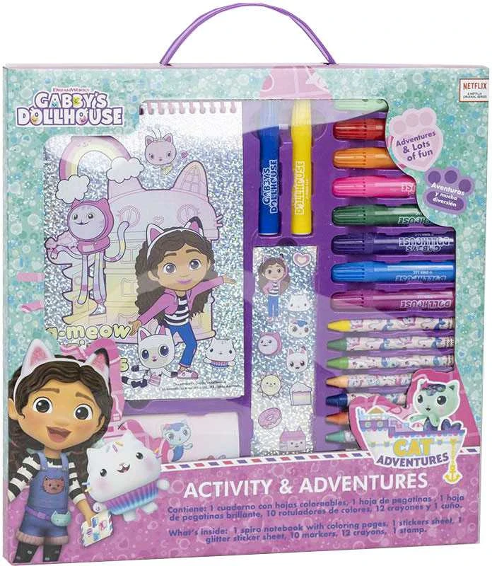 CERDÁ Gabbys Dollhouse colouring stationery set