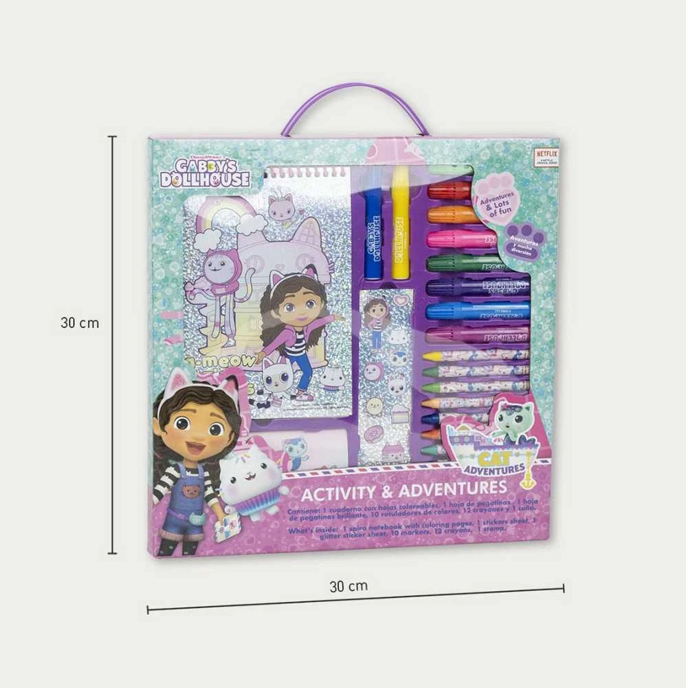 CERDÁ Gabbys Dollhouse colouring stationery set