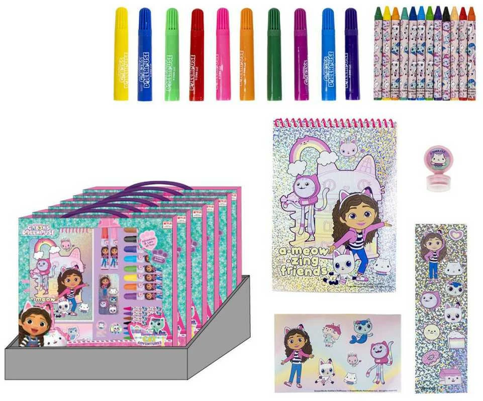 CERDÁ Gabbys Dollhouse colouring stationery set