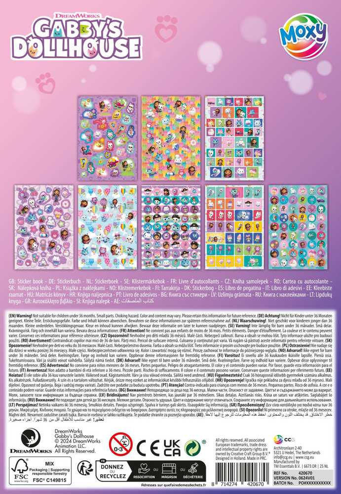 Bt21 Ccg Mz Import CCG Gabi blizgių lipdukų sąsiuvinis A5 TT420670 20670