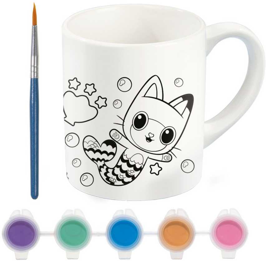 Gabby's Dollhouse Cats dažomas porcelianinis puodelis, 235 ml, dovanų dėžutėje