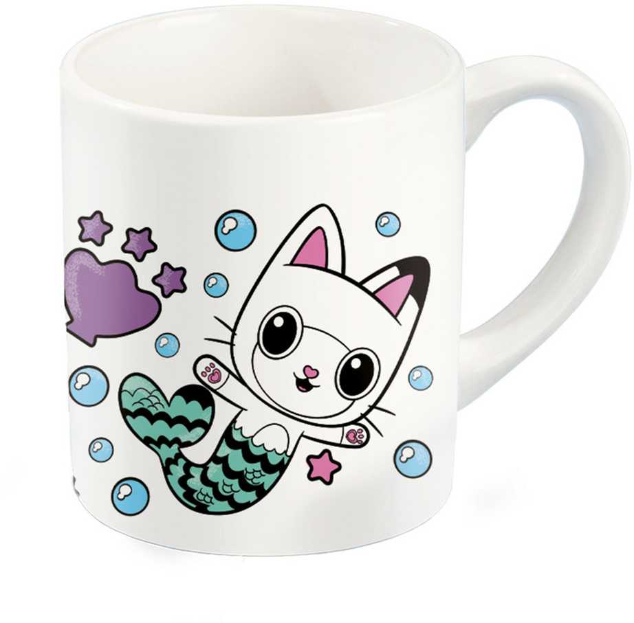 Gabby's Dollhouse Cats dažomas porcelianinis puodelis, 235 ml, dovanų dėžutėje
