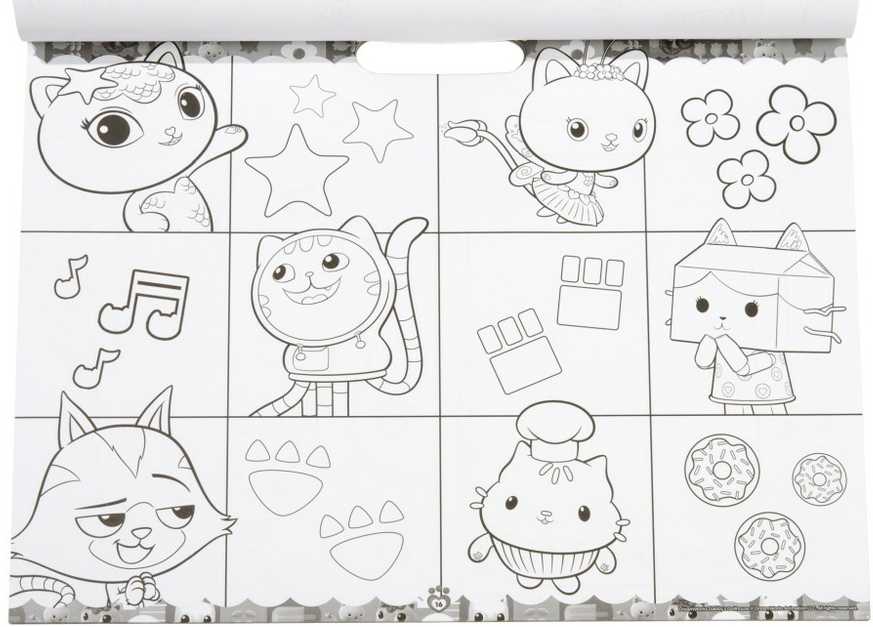 Gabby's Dollhouse Cats spalvinimo ir veiklos rinkinys