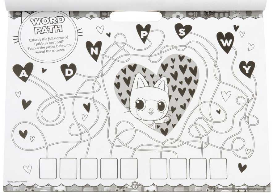 Gabby's Dollhouse Cats spalvinimo ir veiklos rinkinys