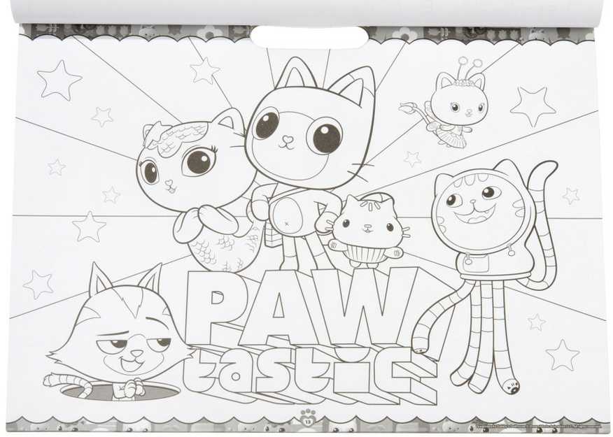 Gabby's Dollhouse Cats spalvinimo ir veiklos rinkinys