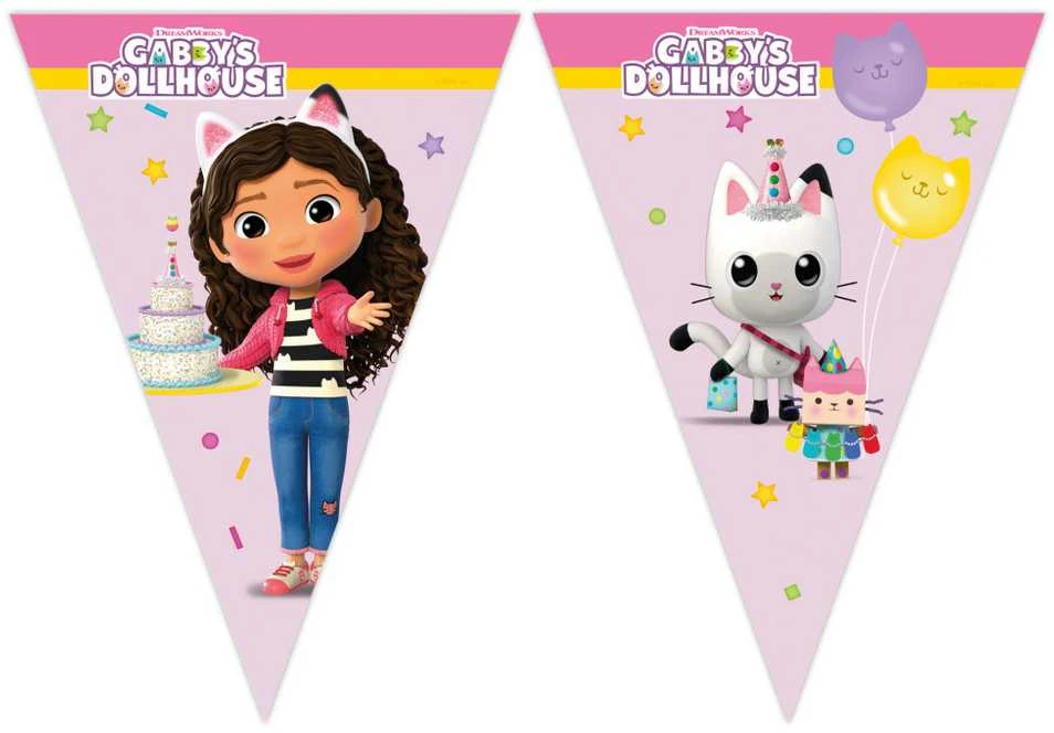 Globos Europe Bv Gabby lėlių namelio vėliavėlių girlianda