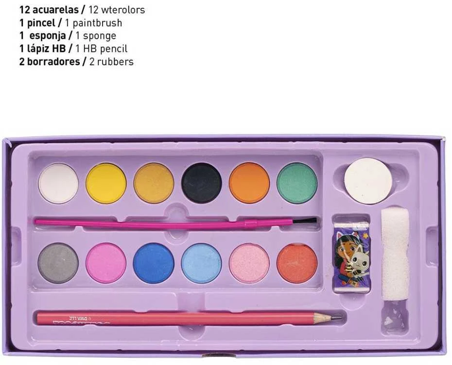 Gabby's Dollhouse kanceliarinių prekių rinkinys lagamine