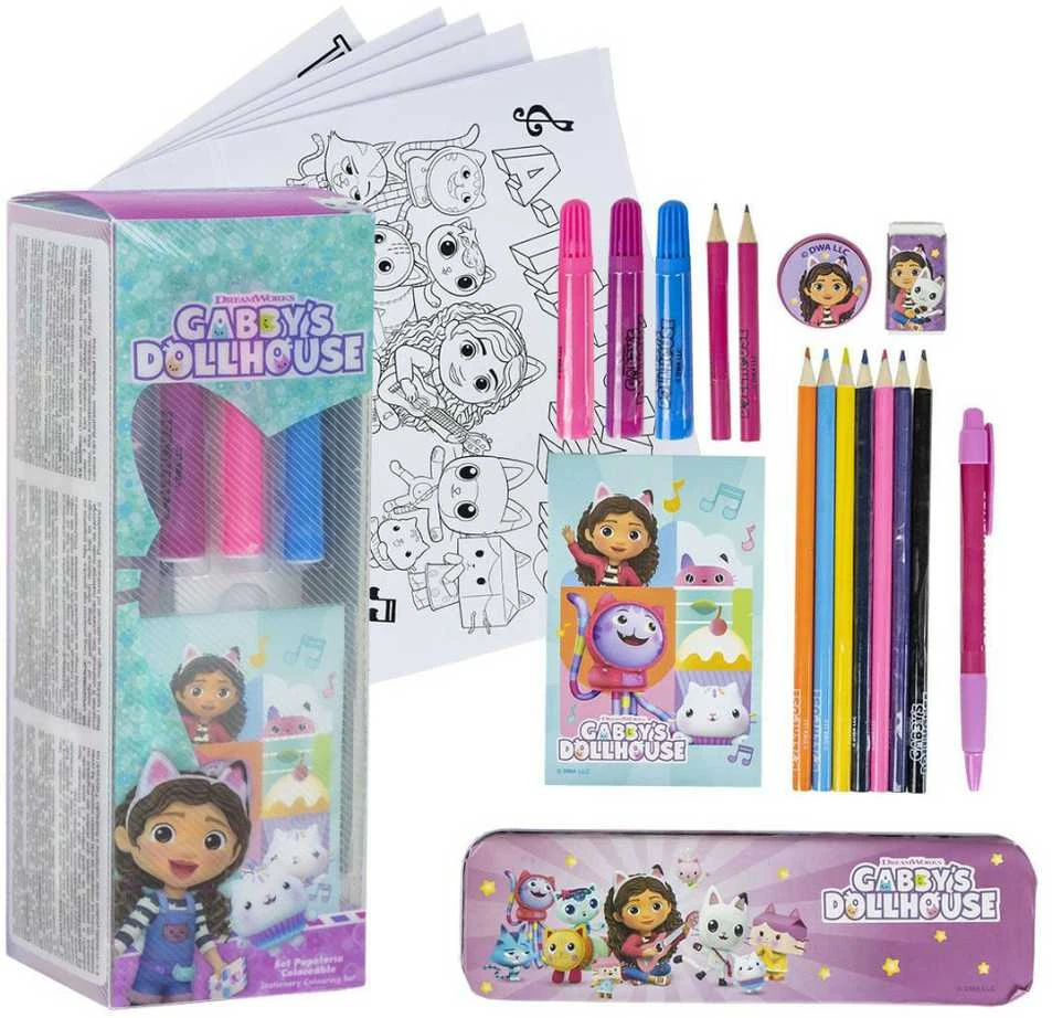 CERDÁ Set de Papetărie Gabby's Dollhouse Rožinė 24 Dalys