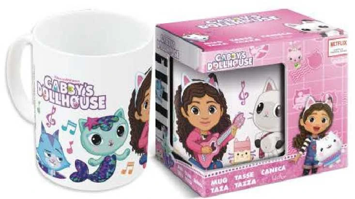 Gabby's Dollhouse Music porcelianinis puodelis 235 ml (8 oz) dovanų dėžutėje