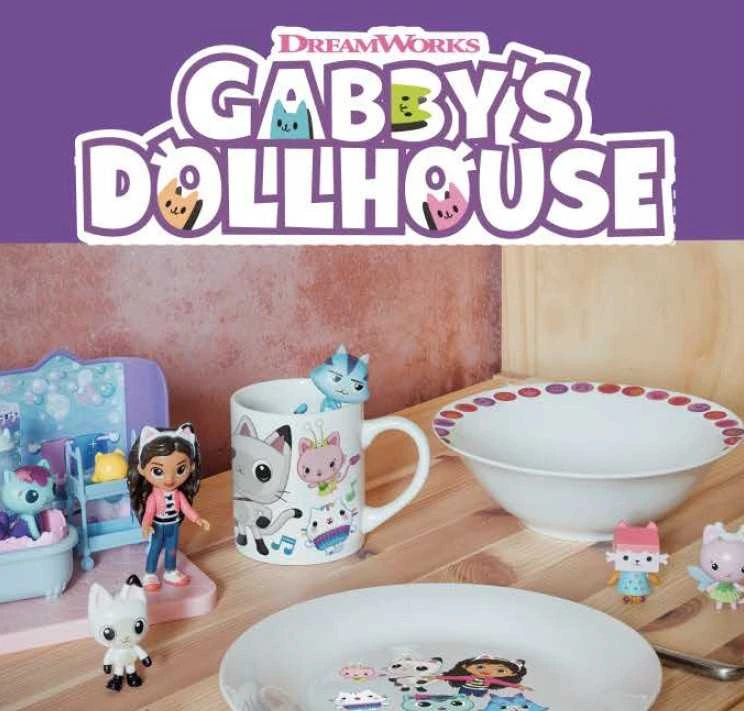 Gabby's Dollhouse Music porcelianinis puodelis 235 ml (8 oz) dovanų dėžutėje