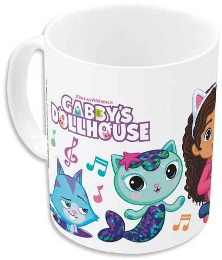 Gabby's Dollhouse Music porcelianinis puodelis 235 ml (8 oz) dovanų dėžutėje
