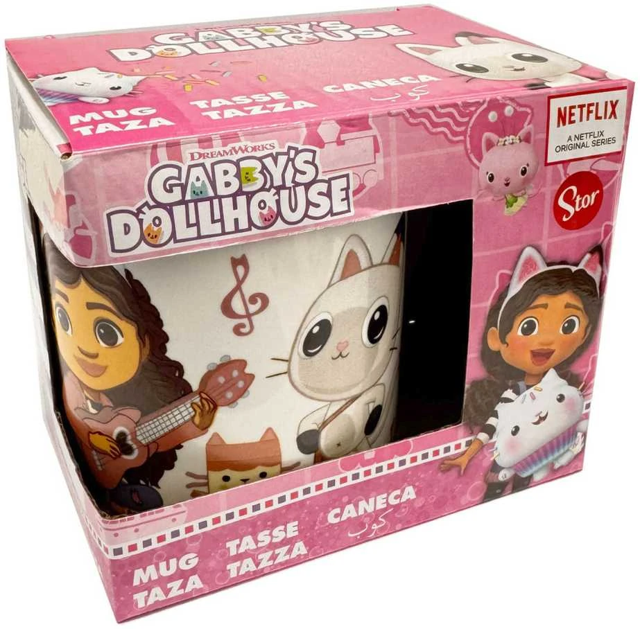 Gabby's Dollhouse Music porcelianinis puodelis 235 ml (8 oz) dovanų dėžutėje