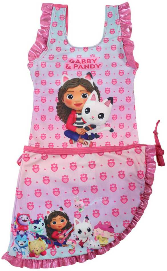 Gabby's Dollhouse Pandy vaikiškas maudymosi kostiumėlio ir sarongo komplektas 3-4 metams / 98-104 cm