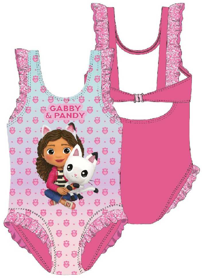Gabby's Dollhouse Pandy vaikiškas maudymosi kostiumėlio ir sarongo komplektas 5-6 metams / 110-116 cm
