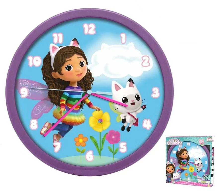 Kids Euroswan Hiszpania Gabby's Dollhouse sieninis laikrodis