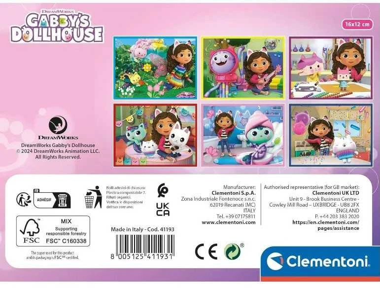 Dėlionė „Clementoni CLE Cubi“ blokuoja 12 „Gabby“ katės namą 41193