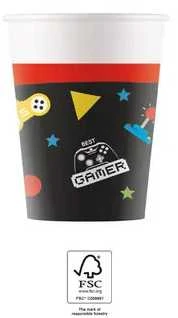 GoDan Popieriniai puodeliai Gaming Party 200ml 8vnt