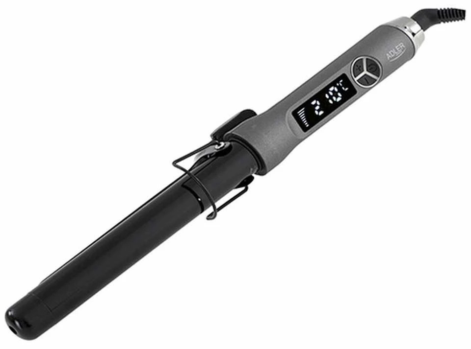 Adler | Hair Suktukas | AD 2114 | Ceramic heating system | Barrel diameter 25 mm | Temperature (max) 210 °C | Ekranas Digital | 60 W | Juodas