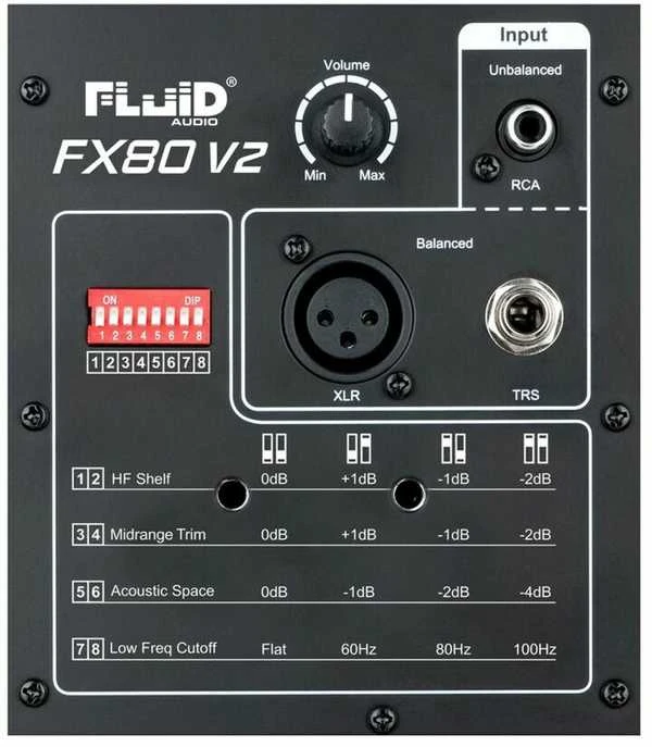 Studijinės Monitorinės Kolonėlės - Fluid Audio FX80 V2 8" Juodas