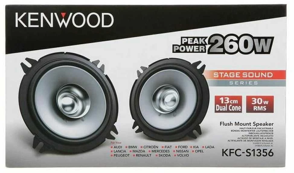 Kenwood, KFC-S1356, 13 cm /5.25" plačiajuosčiai koaksialiniai gars