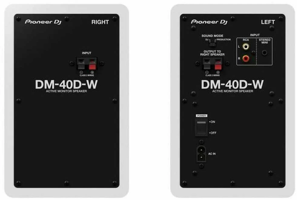 Pioneer DJ - DM-40D kolonėlės, Baltos spalvos, 2 vnt.