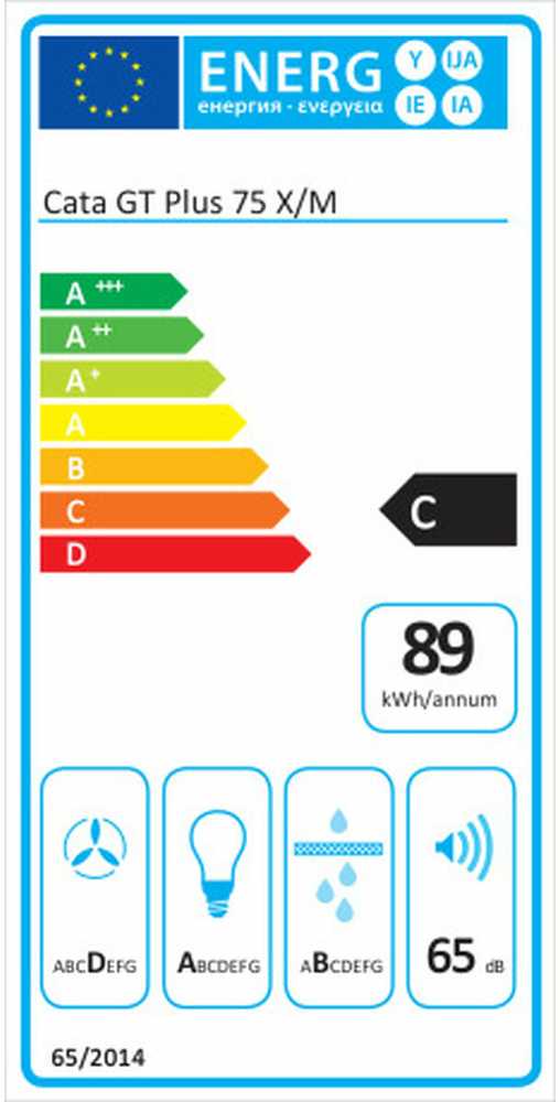 CATA | Gartraukis | GT-PLUS 75 X /M | Antgalis | Energijos vartojimo efektyvumo klasė C | Plotis 79,2 cm | 645 m³/h | Mechaninis valdymas | EcoLed | Nerūdijančio plieno