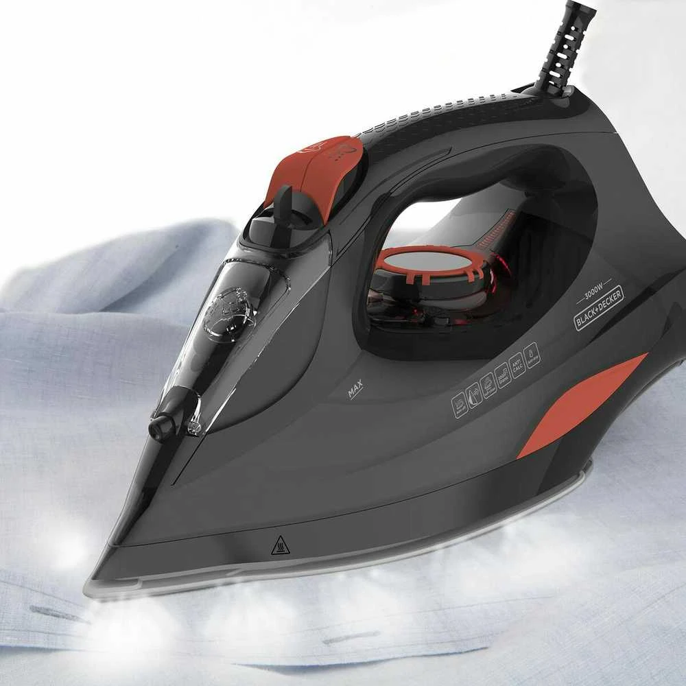 Black & Decker juodas+decker Garų lygintuvas Juodas & Decker BXIR3000E (3000W; juodas)