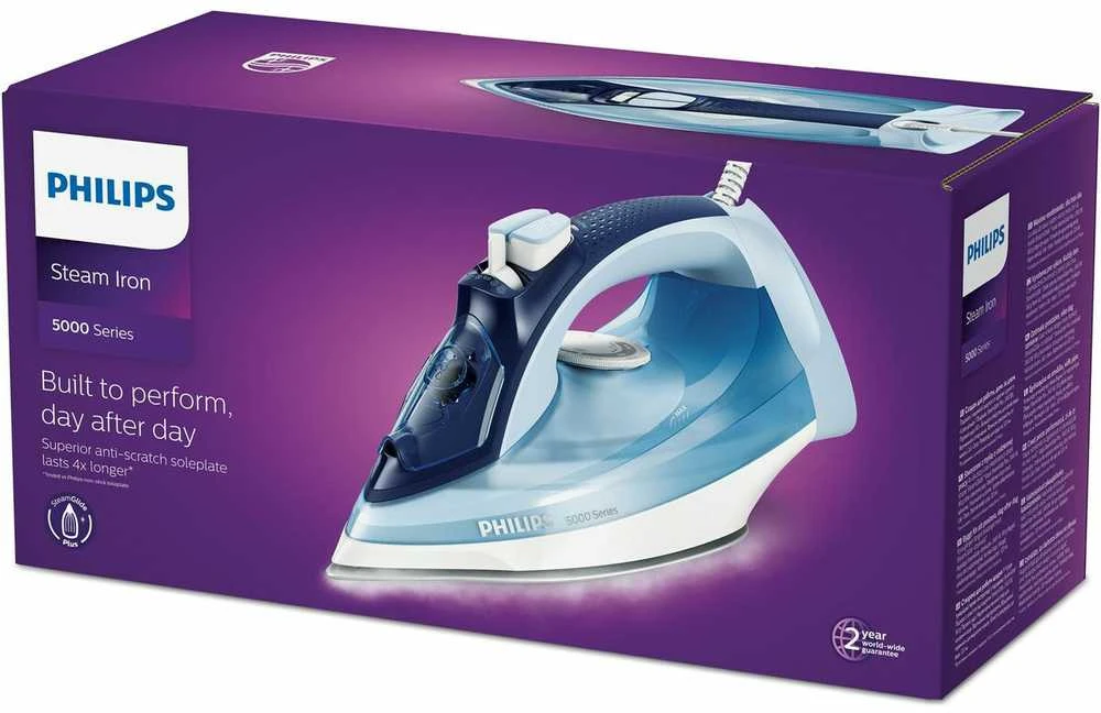 Philips 5000 Series Garų lygintuvas DST5030/20 2400 W galia 45 g/min nenutrūkstamas garas 180 g garo pripūtimas SteamGlide Plus