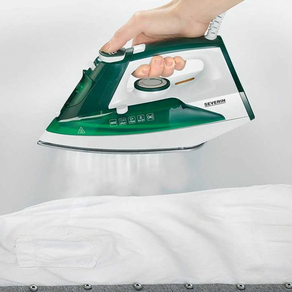 Severin BA 3261 iron Garų lygintuvas Ceramic soleplate 2400 W Baltas, Žalias