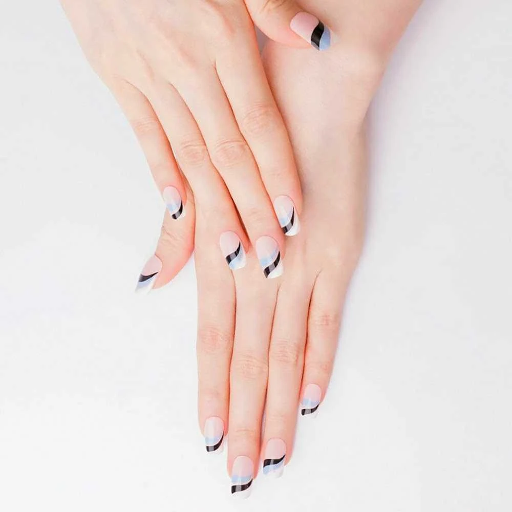 Nooves Premium Glam Flowing Stream Gel Nail Folils 20 U
