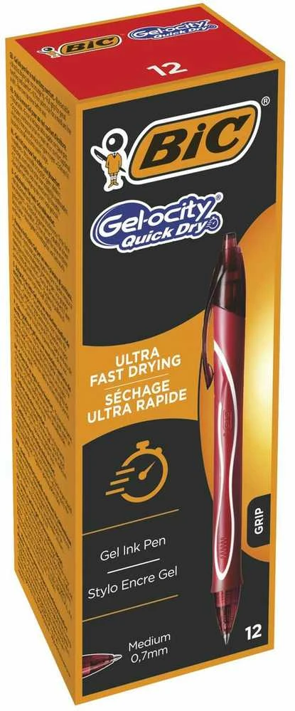 Bic Gelinis rašiklis Gel-Ocity Quick Dry, mėlynas, pakuotėje 12 vnt. 498303
