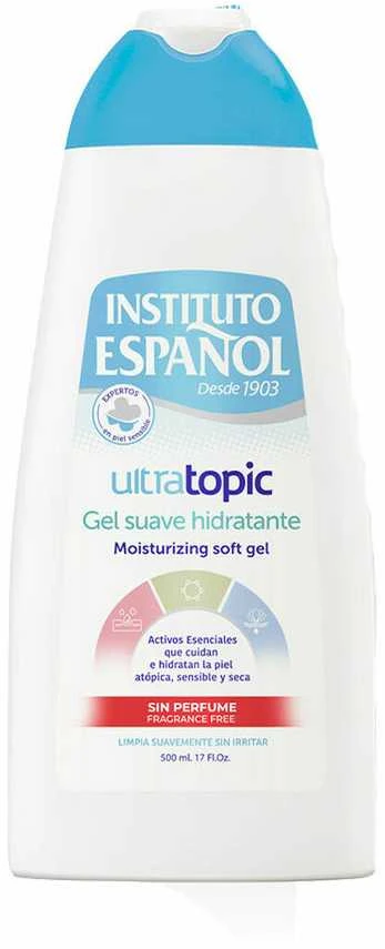 Instituto Español Ultratopic Gel Hidratante Suave Sin Perfume, 500 ml