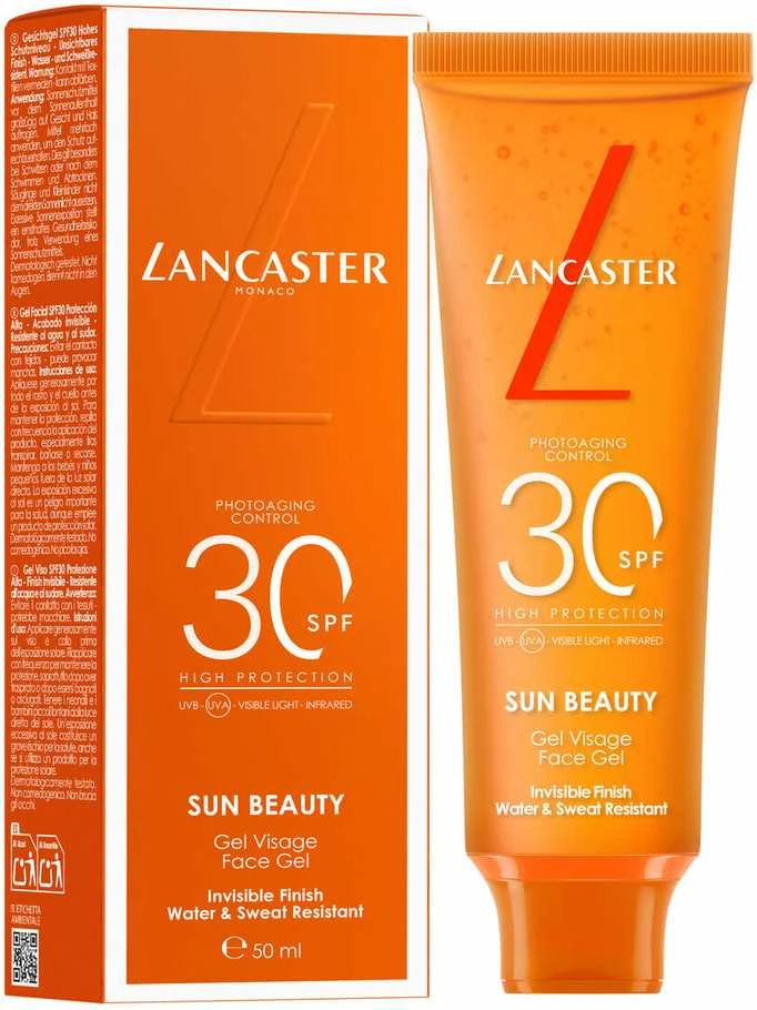 Lancaster Sun Sport Invisible Veido Gel SPF 30 apsauginis veido gelis nuo saulės, 50 ml
