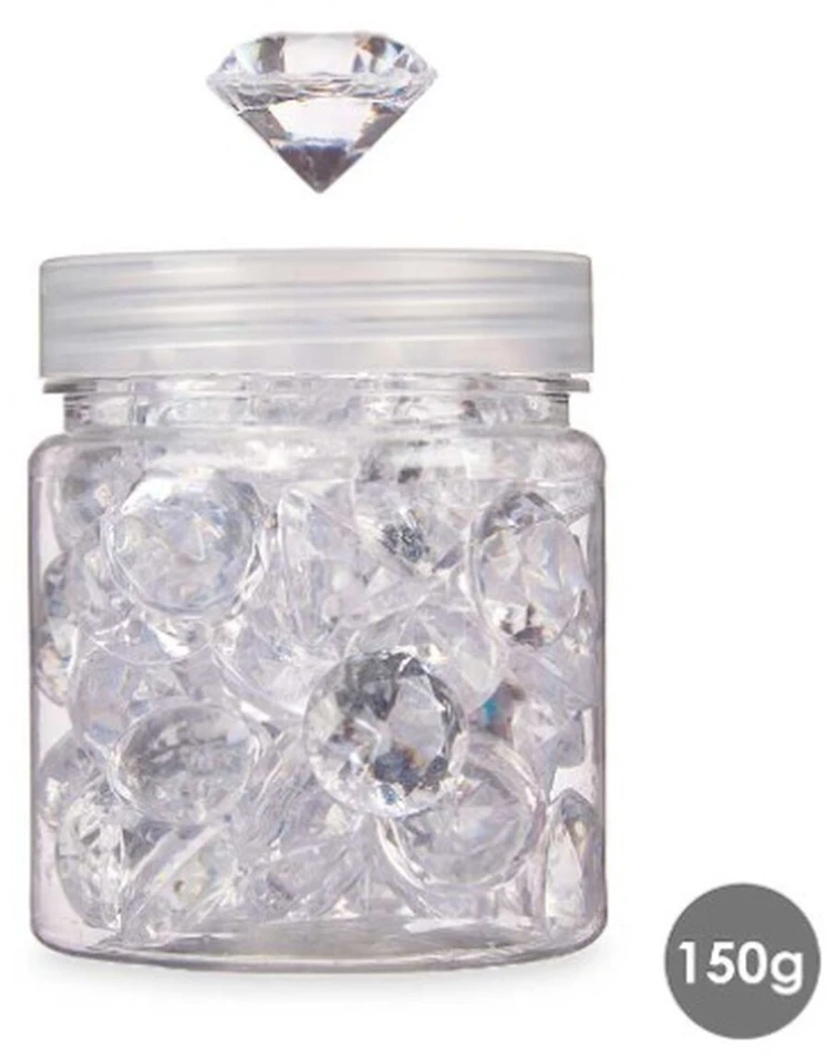 Gift Decor Dekoratyviniai akmenys Deimantas 150 g Skaidrus (16 vnt.)