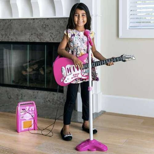 Kruzzel Gitara + mikrofonas + stiprintuvas rose 22407