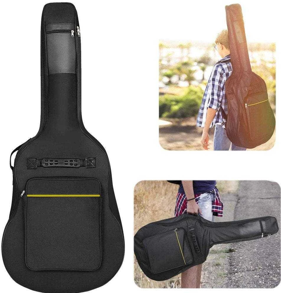 Klasikinės akustinės gitaros dėklas su reguliuojamomis petnešomis