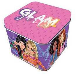 Glam Girls drugelio mini metalinė dėžutė 7,5 cm