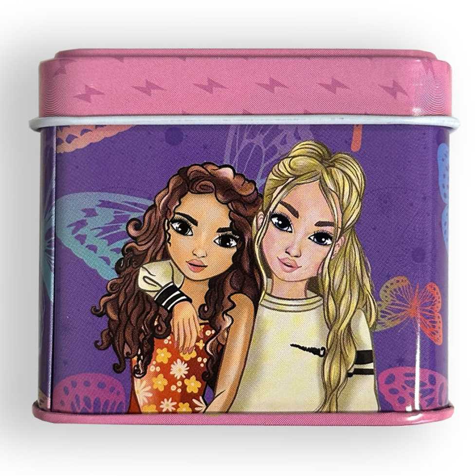 Glam Girls drugelio mini metalinė dėžutė 7,5 cm