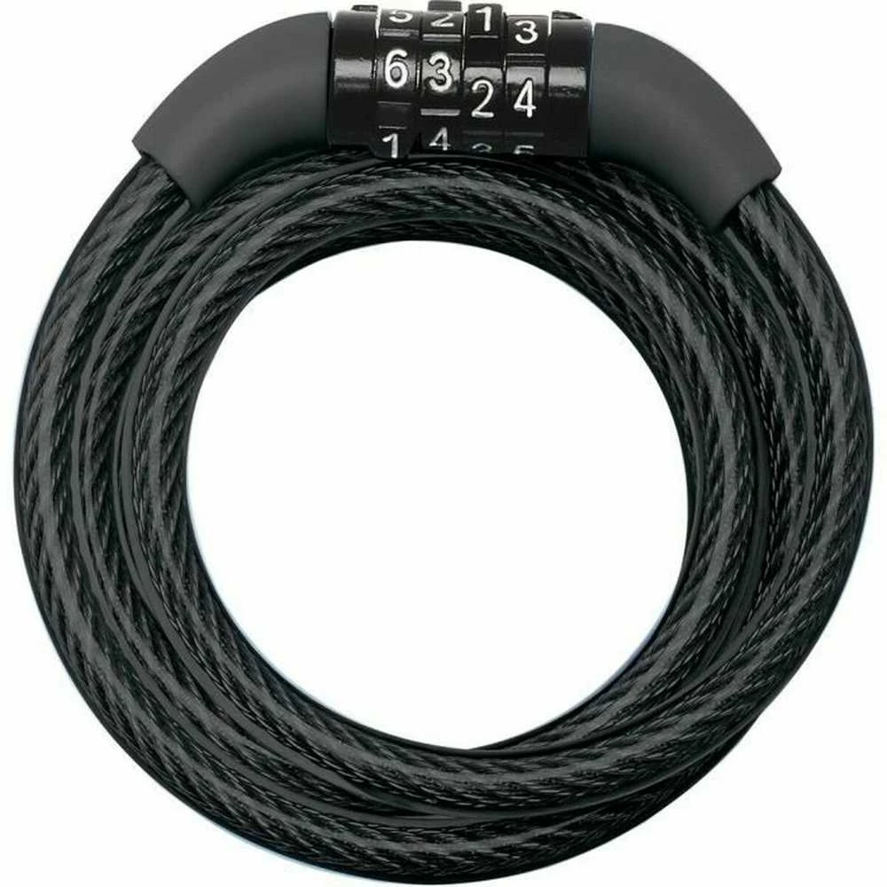 Master Lock MASTERLOCK Susisukanti trosinė dviračio spyna su vinilo apvalkalu ir 4 skaitmenų užraktu, juoda (Dydis: Mėlyna)