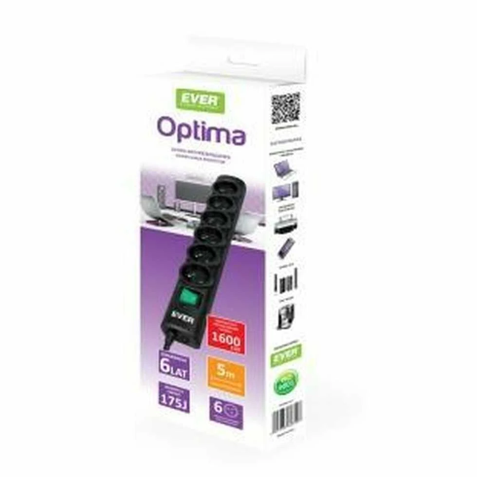 Ilgiklis - Ever Optima 5m, 6 Išvestys, 250 V