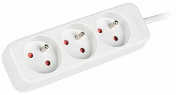 LANBERG PS0-03E-0150-W 1.5M Baltas 3X 230V Lanter EXTENSION PL. CABLE FROM FULL COPPER