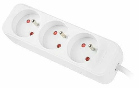 LANBERG PS0-03E-0150-W 1.5M Baltas 3X 230V Lanter EXTENSION PL. CABLE FROM FULL COPPER