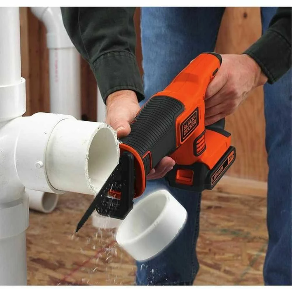 Black & Decker Juodas & Decker Akumuliatorinio tiesinio pjūklo BDCR18N 18V korpusas, Juodas & Decker