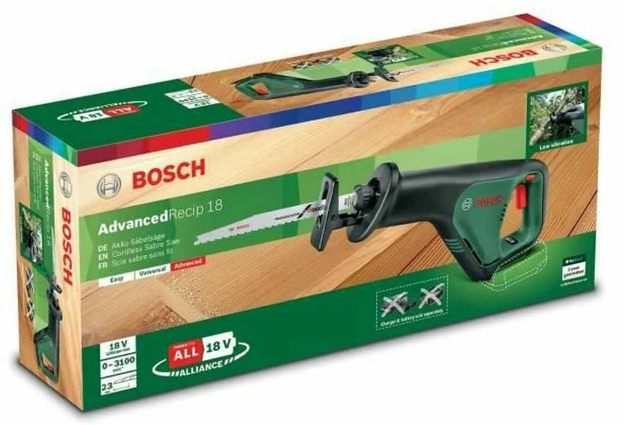 Bosch tiesinis pjūklas AdvancedRecip 18 be akumuliatoriaus ir kroviklio
