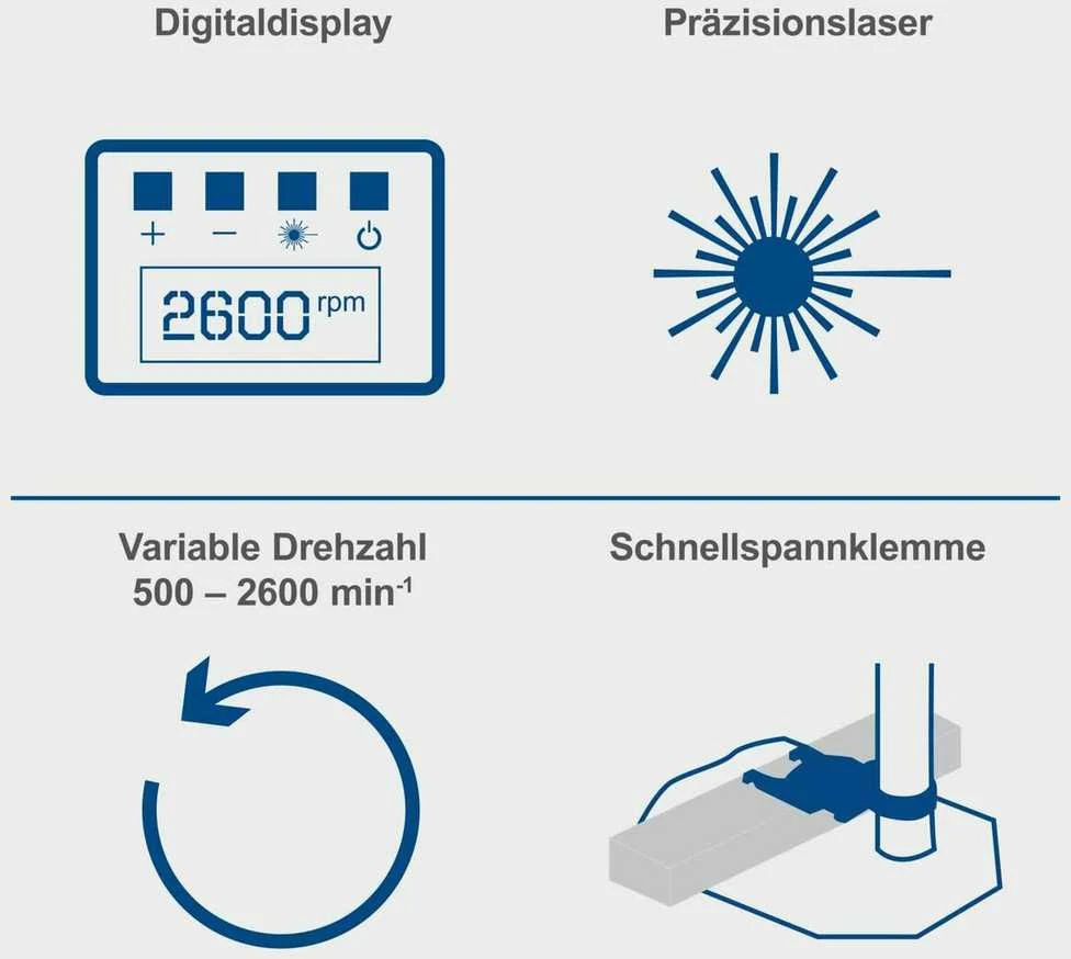Staklės gręžimo DP55, Scheppach
