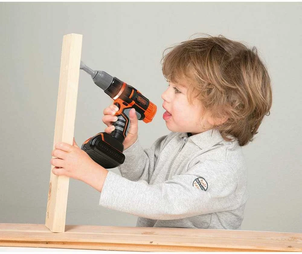 Black & Decker Juodas & Decker Žaislinis meistro įrankis, gręžtuvas Smoby Juodas & Decker